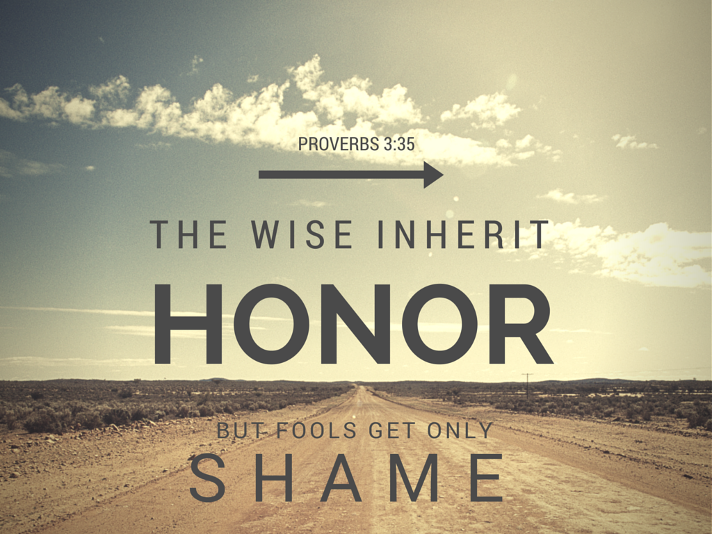 Proverbs honor shame