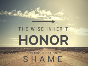 Proverbs honor shame